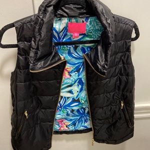 Lily Pulitzer shiny puffer vest